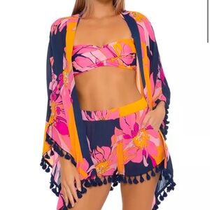 TRINA TURK Breeze Kimono Beach Coverup O/S